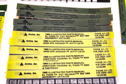 OEM Arctic Cat 1980-1989 Microfiche Lot Of 63
