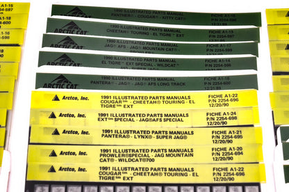 OEM Arctic Cat 1990-1992 Microfiche Lot Of 61