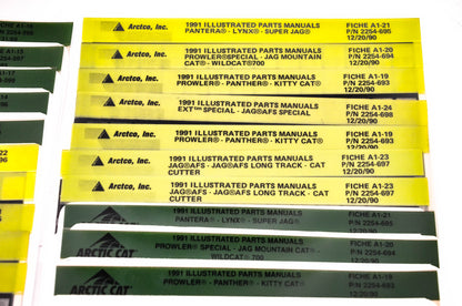 OEM Arctic Cat 1990-1992 Microfiche Lot Of 61