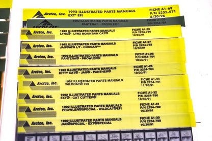 OEM Arctic Cat 1990-1992 Microfiche Lot Of 61
