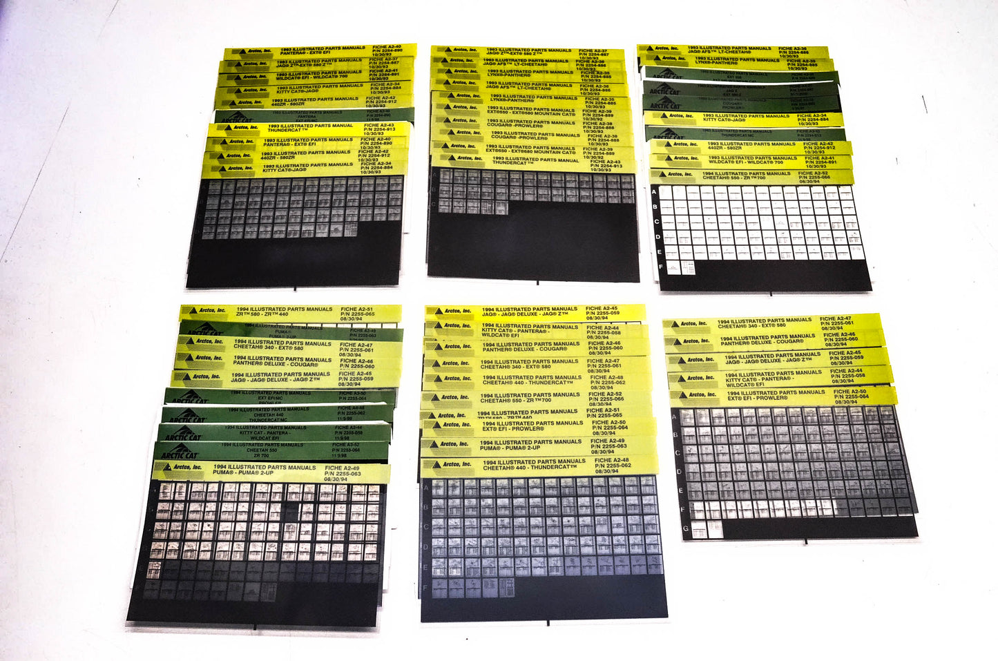 OEM Arctic Cat 1993-1994 Microfiche Lot Of 55