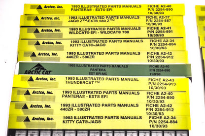 OEM Arctic Cat 1993-1994 Microfiche Lot Of 55