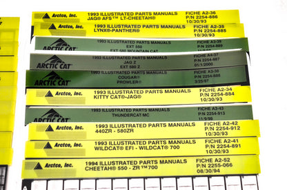 OEM Arctic Cat 1993-1994 Microfiche Lot Of 55