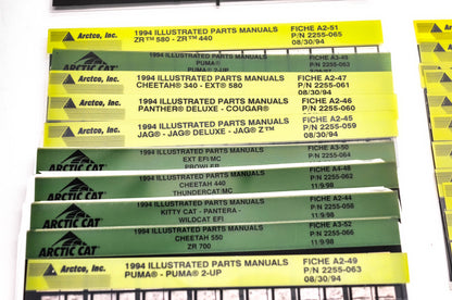 OEM Arctic Cat 1993-1994 Microfiche Lot Of 55