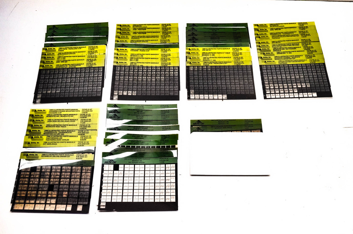 OEM Arctic Cat 1995-1996 Microfiche Lot Of 62