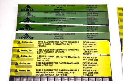 OEM Arctic Cat 1995-1996 Microfiche Lot Of 62