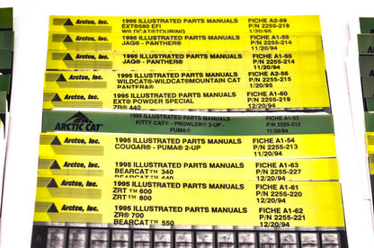 OEM Arctic Cat 1995-1996 Microfiche Lot Of 62