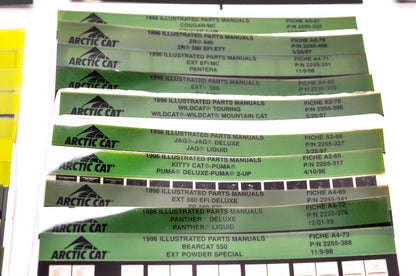 OEM Arctic Cat 1995-1996 Microfiche Lot Of 62