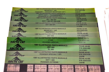 OEM Arctic Cat 1997-1998 Microfiche Lot Of 54