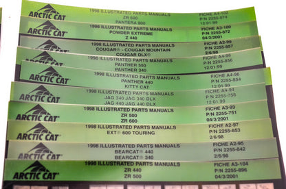 OEM Arctic Cat 1997-1998 Microfiche Lot Of 54