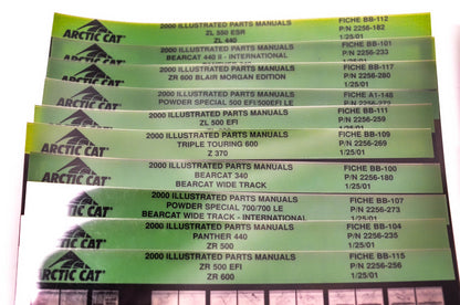 OEM Arctic Cat 2000-2001 Microfiche Lot Of 47