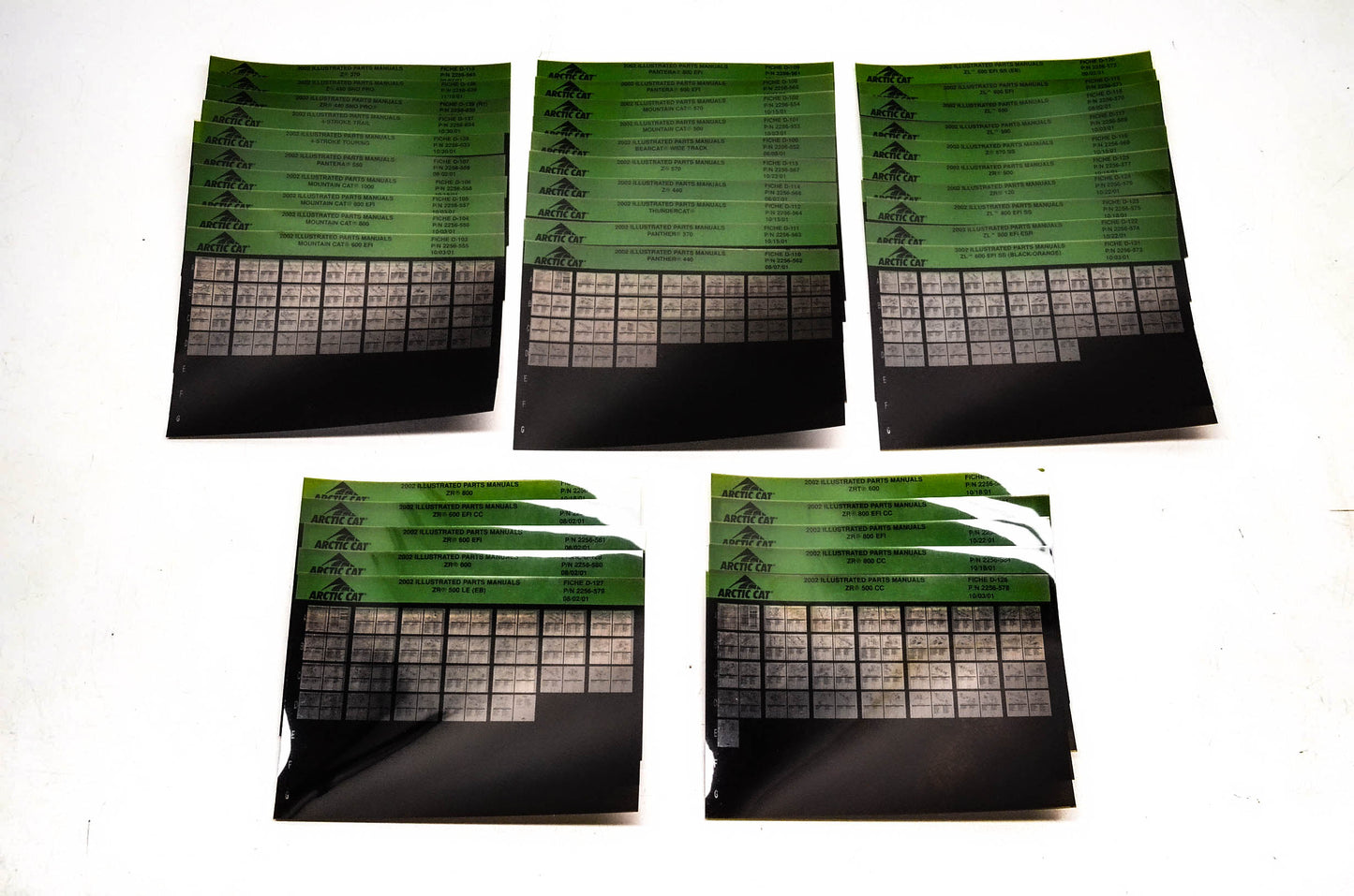 OEM Arctic Cat 2002 Microfiche Lot Of 40