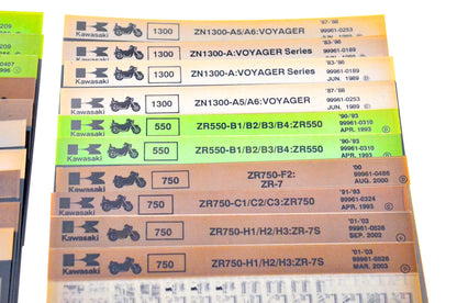 OEM Kawasaki Z1 ZG ZL ZN & ZR Models Microfiche Lot Of 46