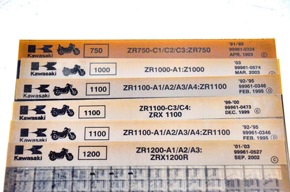 OEM Kawasaki Z1 ZG ZL ZN & ZR Models Microfiche Lot Of 46