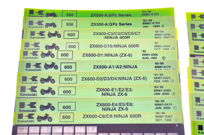 OEM Kawasaki Z1 ZG ZL ZN & ZR Models Microfiche Lot Of 46