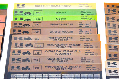 OEM Kawasaki G3/4/5 H1/2 S1/2 W Series VN Models Microfiche Lot Of 62
