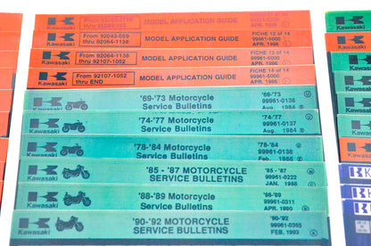 OEM Kawasaki Bulletin Warranty Ktech News Microfiches Lot Of 37