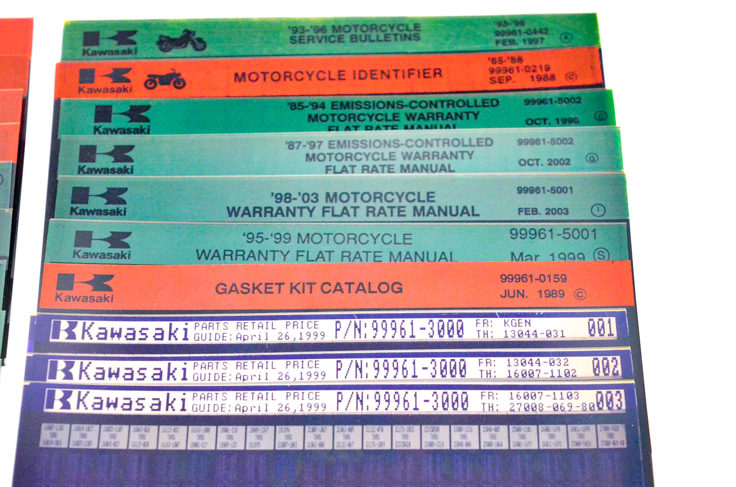 OEM Kawasaki Bulletin Warranty Ktech News Microfiches Lot Of 37
