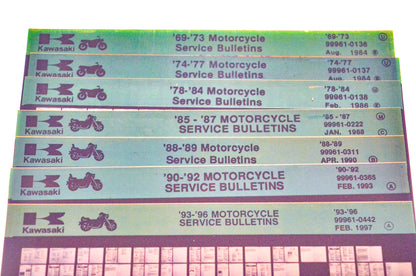 OEM Kawasaki Motorcycle Service Bulletins 1969-1996