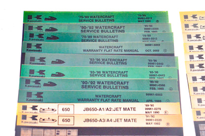 OEM Kawasaki JB JF JH Watercraft Microfiche Lot Of 55