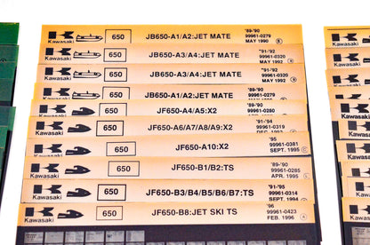 OEM Kawasaki JB JF JH Watercraft Microfiche Lot Of 55