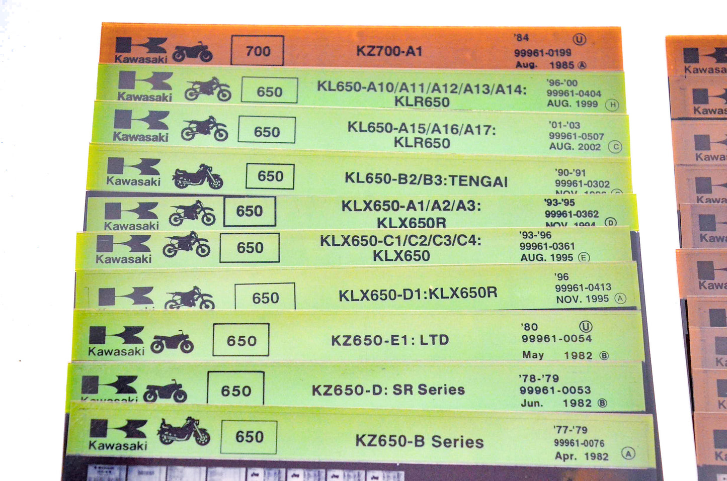 OEM Kawasaki Microfiche Lot Of 50