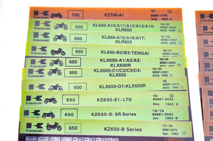 OEM Kawasaki Microfiche Lot Of 50