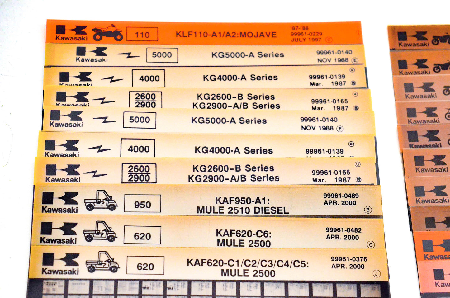 OEM Kawasaki Microfiche Lot Of 50