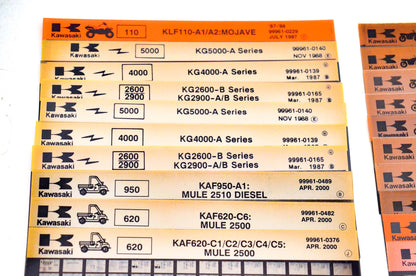 OEM Kawasaki Microfiche Lot Of 50