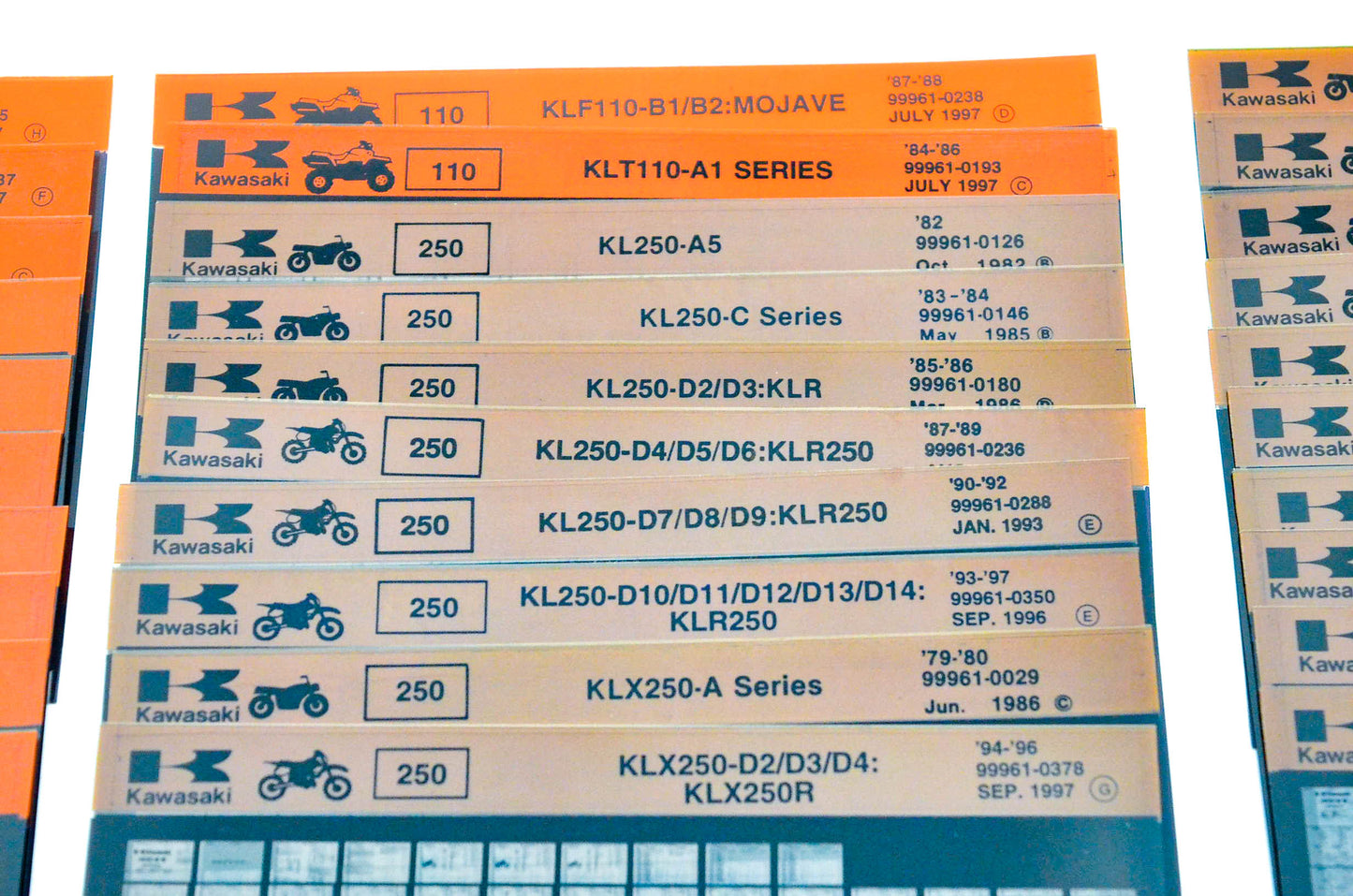 OEM Kawasaki Microfiche Lot Of 50