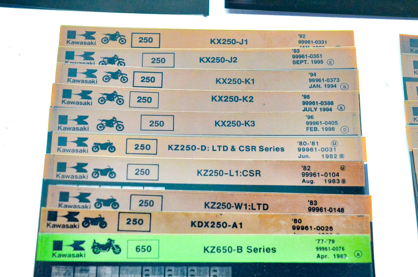 OEM Kawasaki Microfiche Lot Of 50