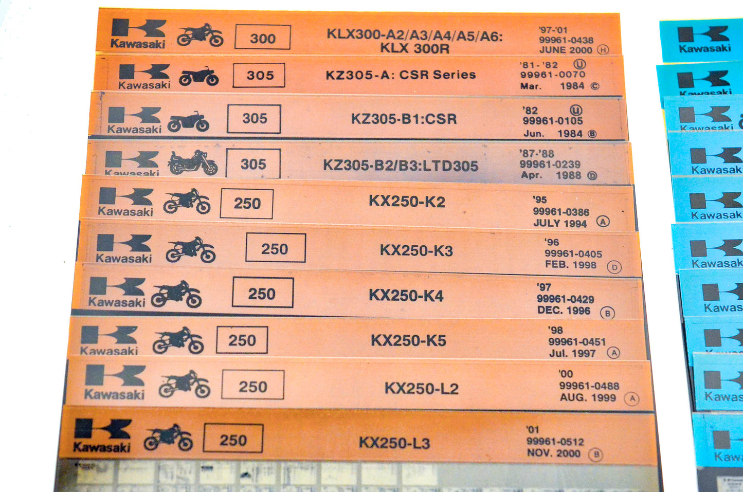 OEM Kawasaki Microfiche Lot Of 50