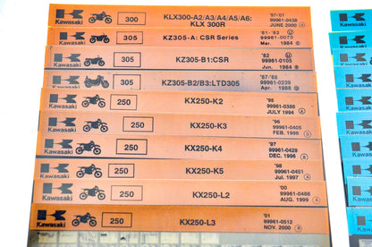 OEM Kawasaki Microfiche Lot Of 50