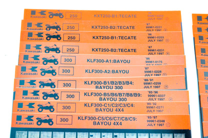 OEM Kawasaki Microfiche Lot Of 50