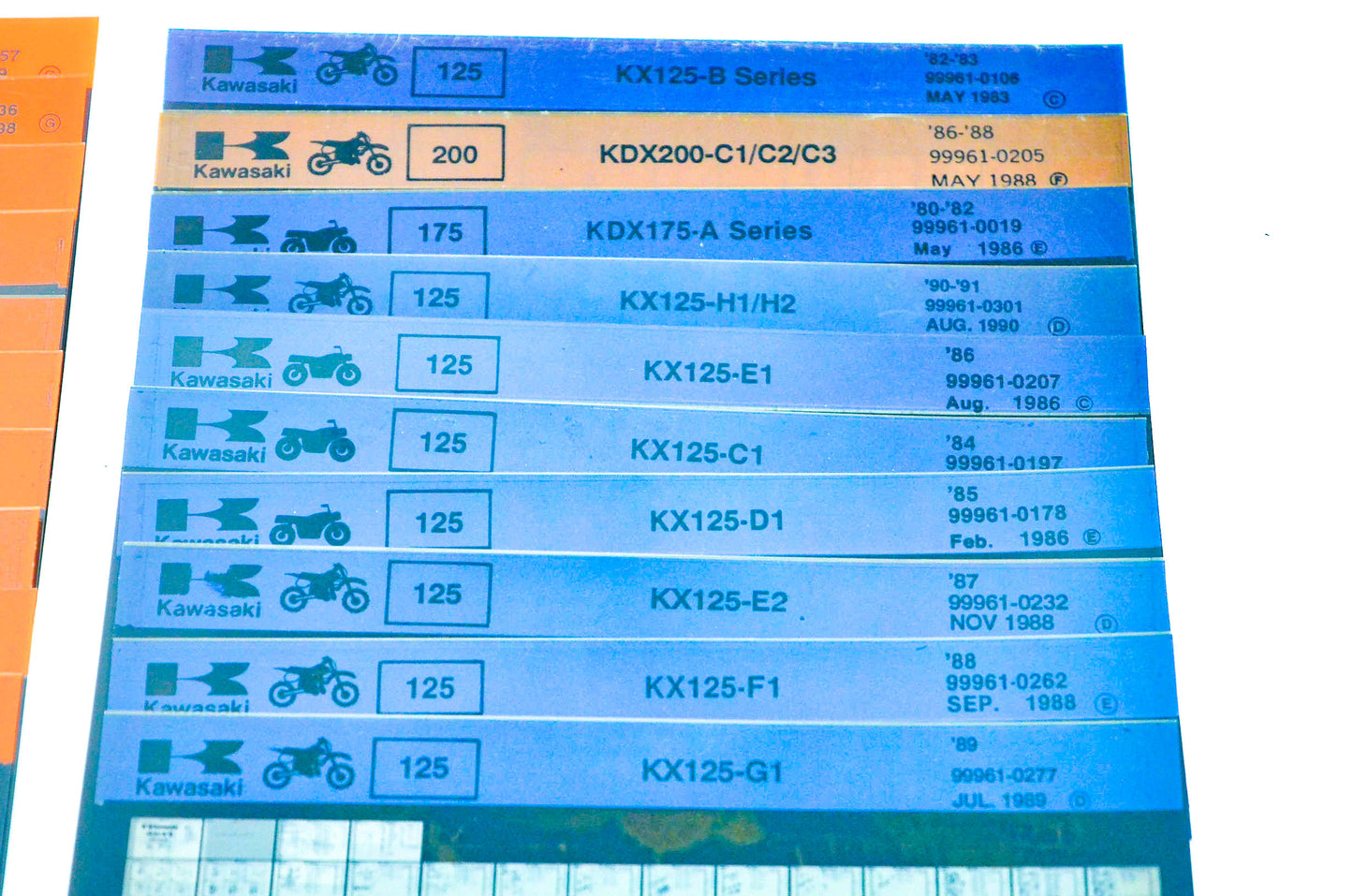OEM Kawasaki Microfiche Lot Of 50