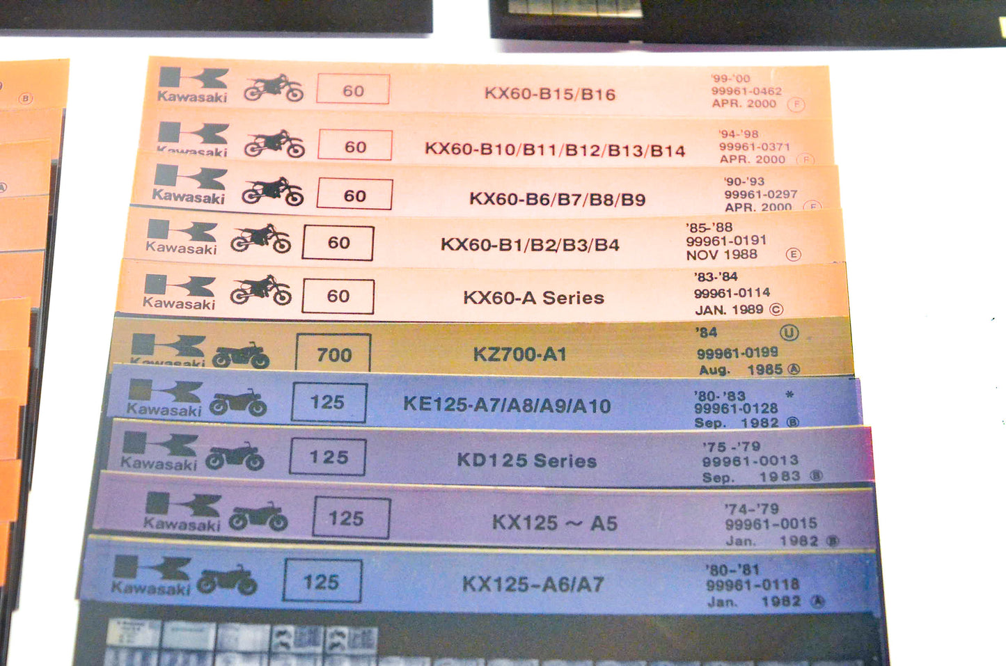 OEM Kawasaki Microfiche Lot Of 50
