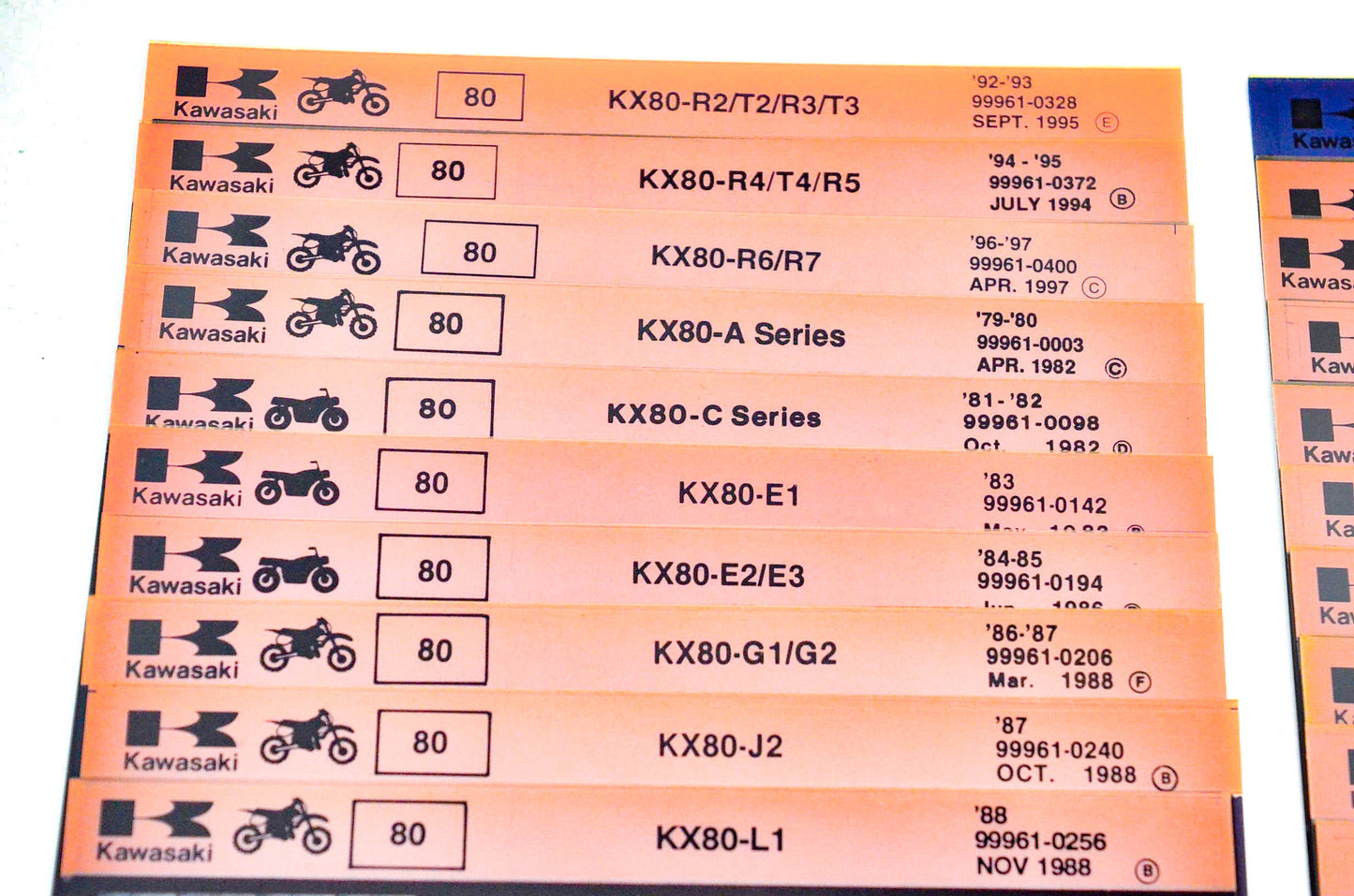 OEM Kawasaki Microfiche Lot Of 50
