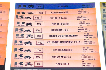 OEM Kawasaki Microfiche Lot Of 50