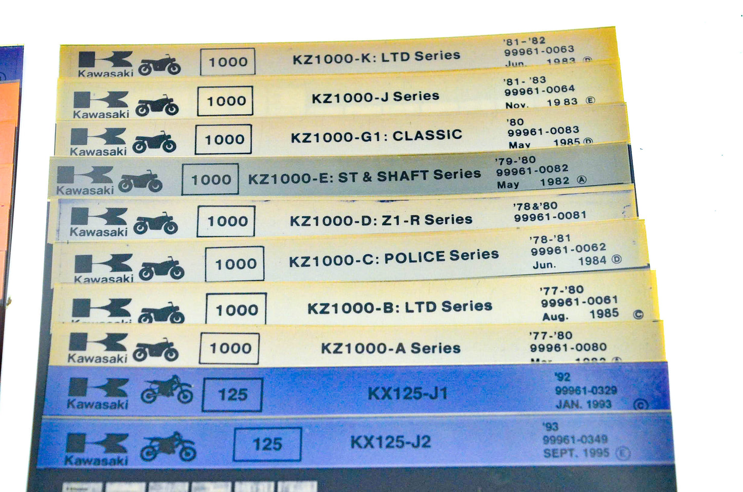 OEM Kawasaki Microfiche Lot Of 50