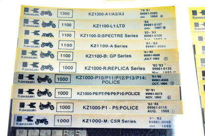 OEM Kawasaki Microfiche Lot Of 50
