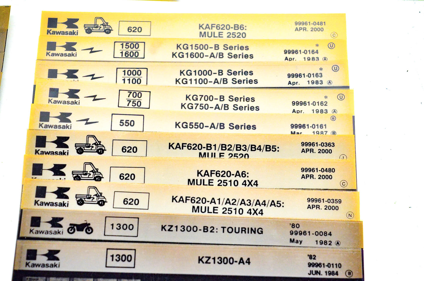 OEM Kawasaki Microfiche Lot Of 50