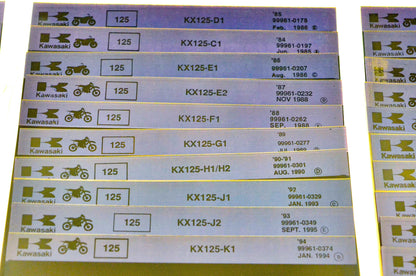 OEM Kawasaki Microfiche Lot Of 50