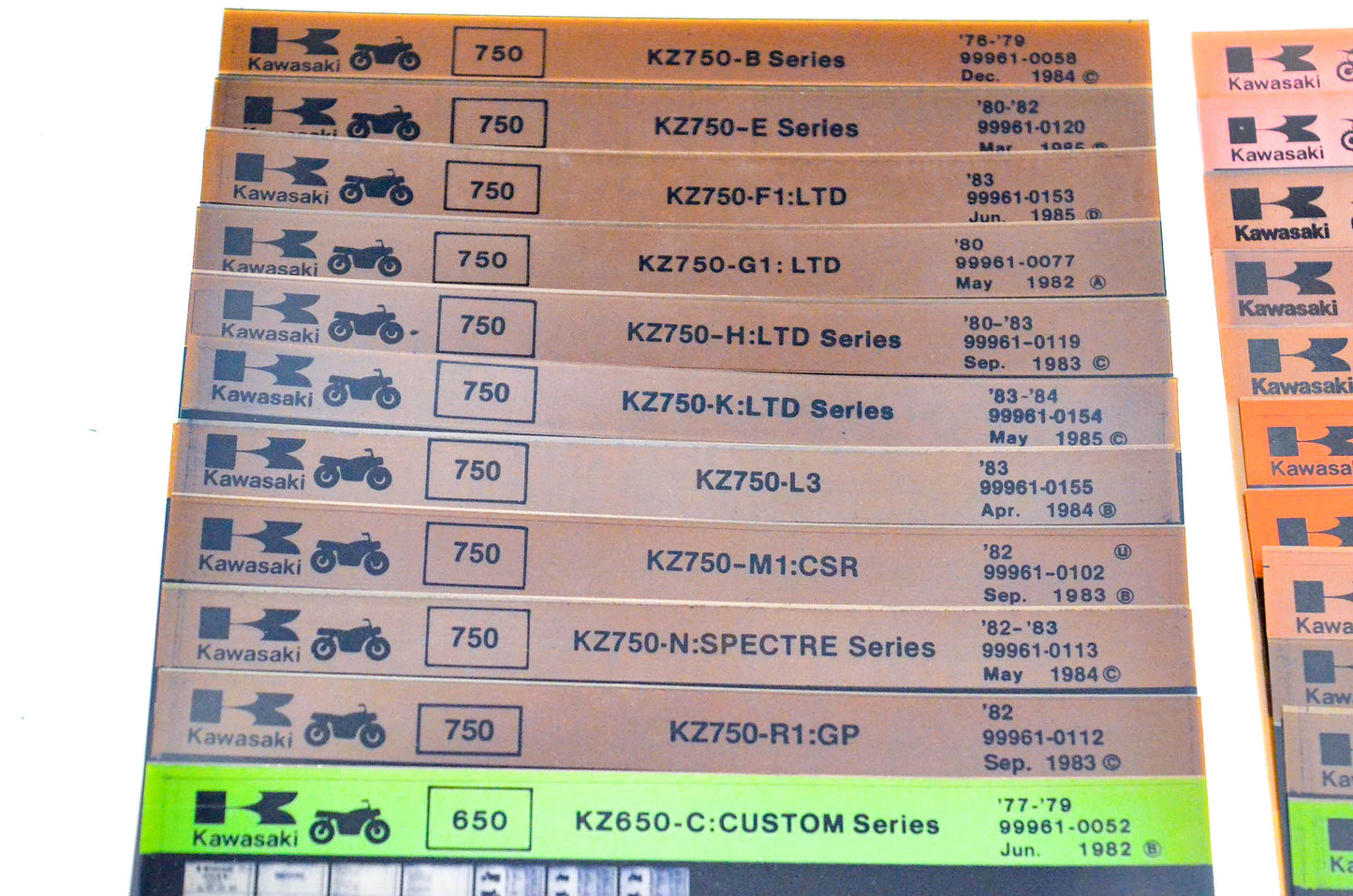 OEM Kawasaki Microfiche Lot Of 55