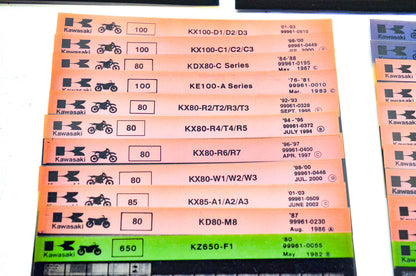 OEM Kawasaki Microfiche Lot Of 55