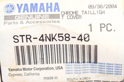 New OEM Yamaha STR-4NK58-40-00 Chrome Tailight Cover NOS