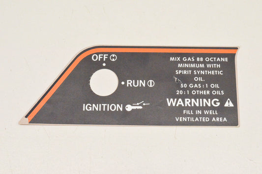 New OEM Arctic Cat 0211-743 Dash Decal NOS