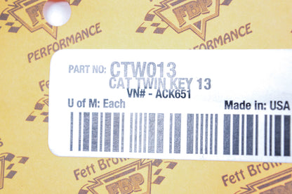 Fett Brothers CTW013, ACK651 Offset Timing Key NOS