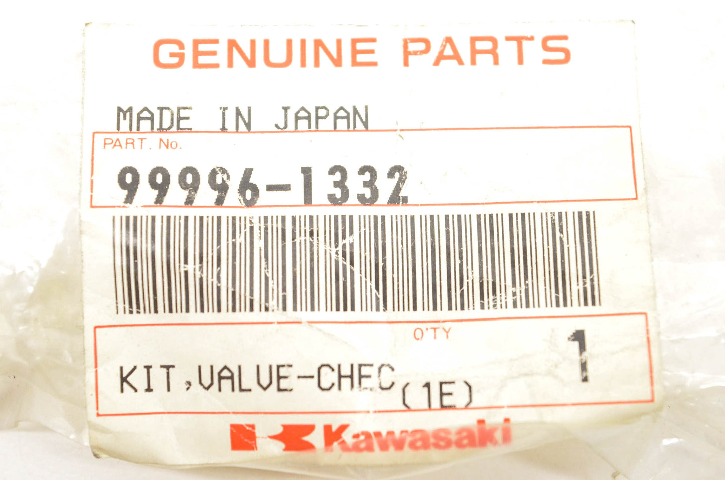 New OEM Kawasaki 99996-1332 Check Valve Kit NOS