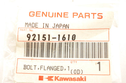 New OEM Kawasaki 92151-1610 Flanged Bolt NOS