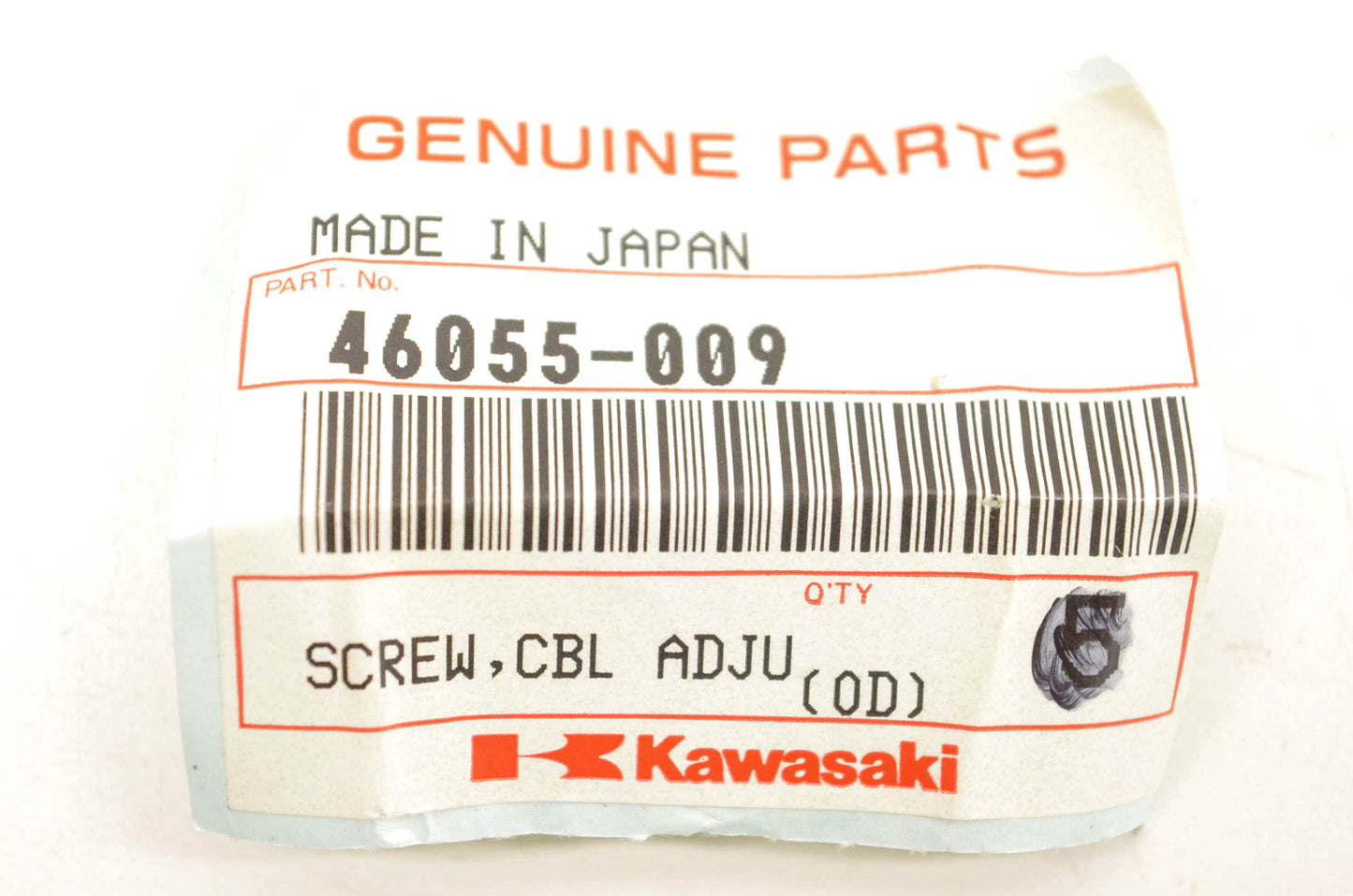 New OEM Kawasaki 46055-009 Cable Adjusting Screw NOS
